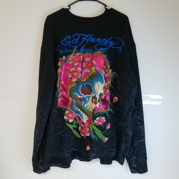 Ed Hardy Tops - Ed Hardy by Christian Audigier Long Sleeve 2X